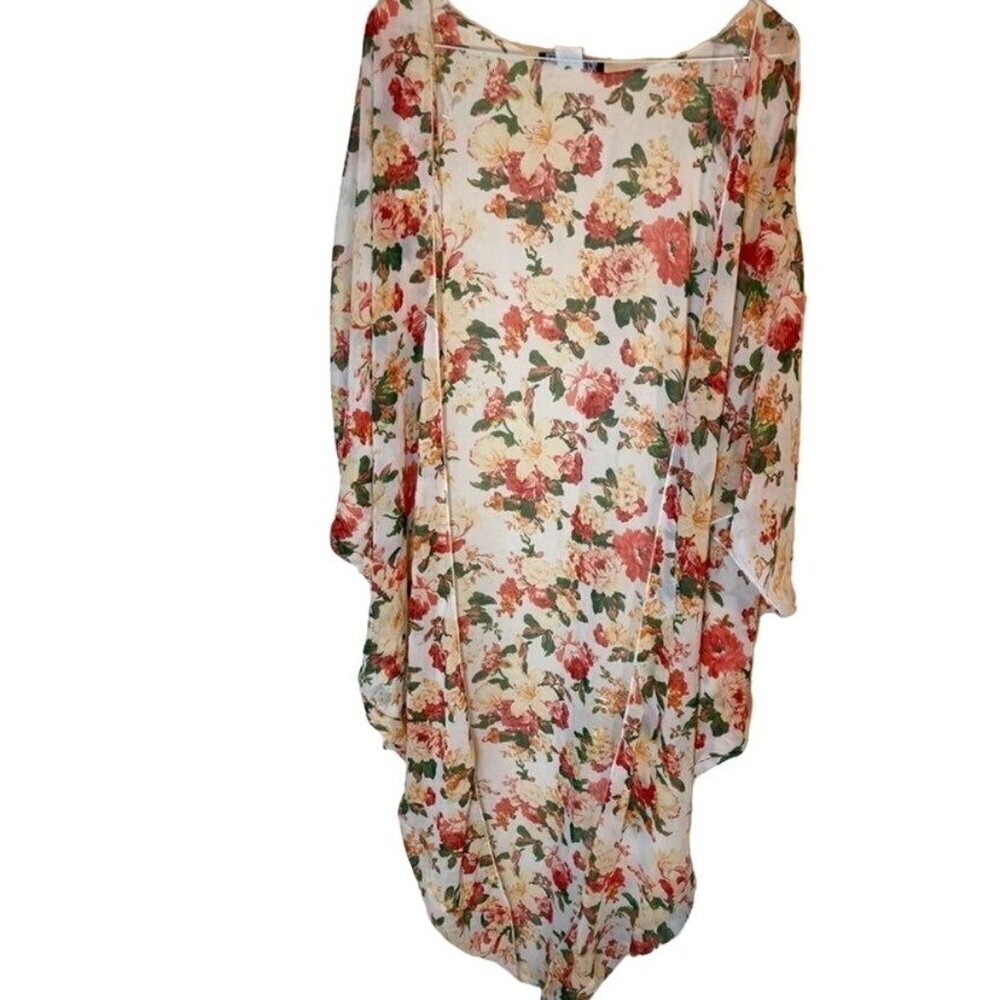 Womens Arabella Shawl Cover Floral Sheer‎ Light  M